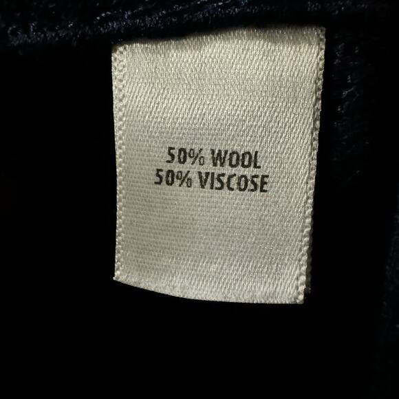 St. John Emma Knit Women Pant Blue Wide Leg High Rise Minimalist Classic Wool 18 - Picture 7 of 9